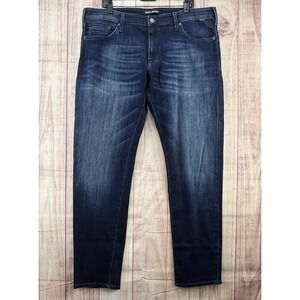 Mavi Jake Slim Leg Men's Blue Cotton Blend Stretch‎ Denim Jeans Pants Sz 40x32